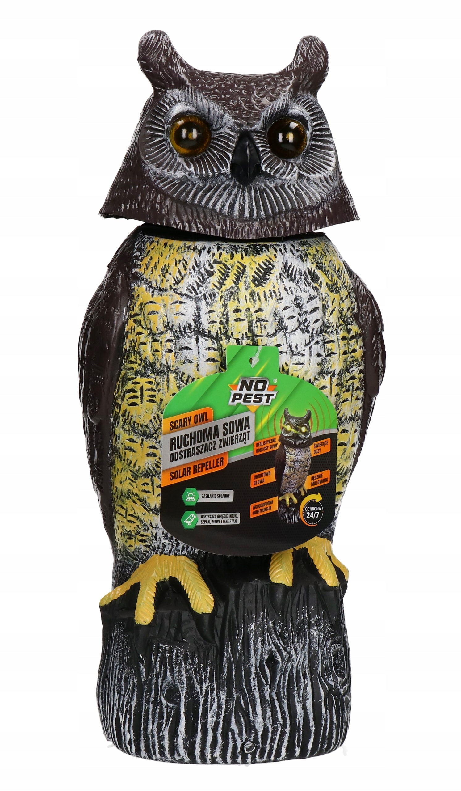OWL SOLAR BIRD REPELLENT MOVABLE SOUND MOCK-UP OF BIRD OF PREY EAN (GTIN) 5908271342728