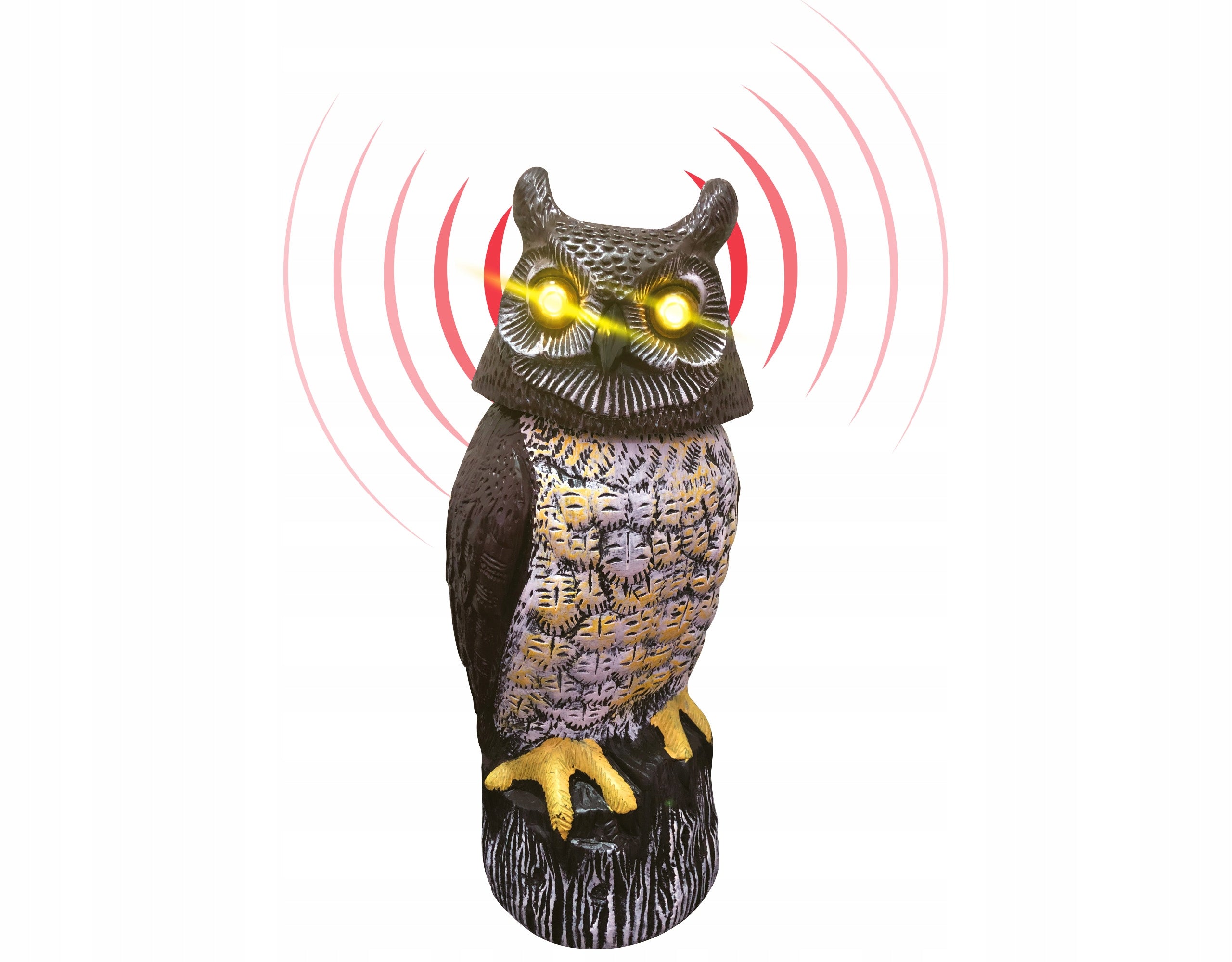 OWL SOLAR BIRD REPELLENT MOVABLE SOUND MOCK-UP OF BIRD OF PREY Packaging status original