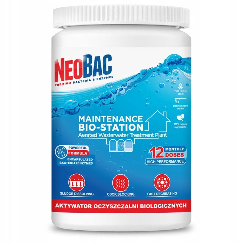 OXYGEN Bacteria TREATMENT PLANT NeoBac Bio-Station + ANTI-ODOR DEGREASER EAN (GTIN) 5906395528165