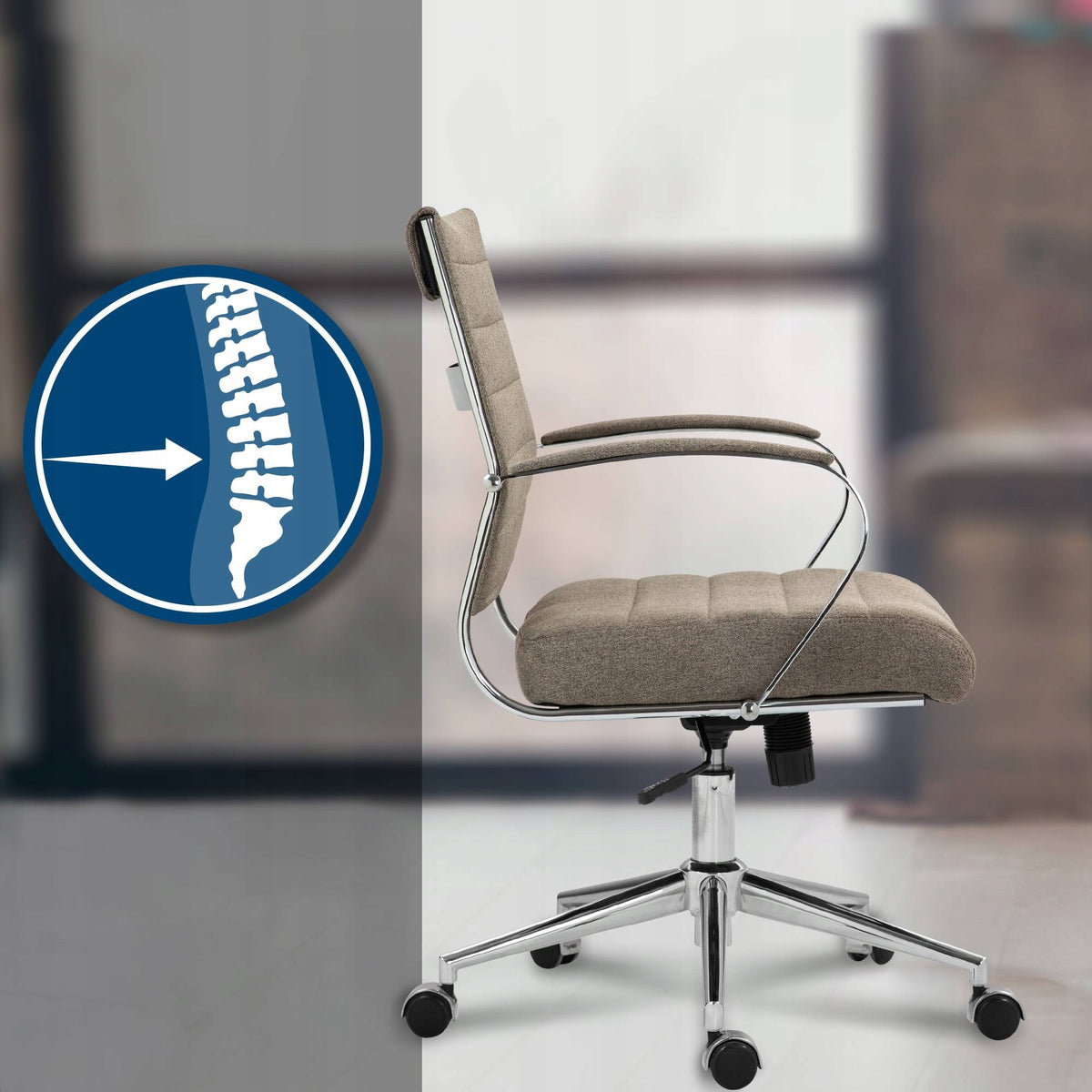 Oakland office chair fabric, taupe Brand VidaXL