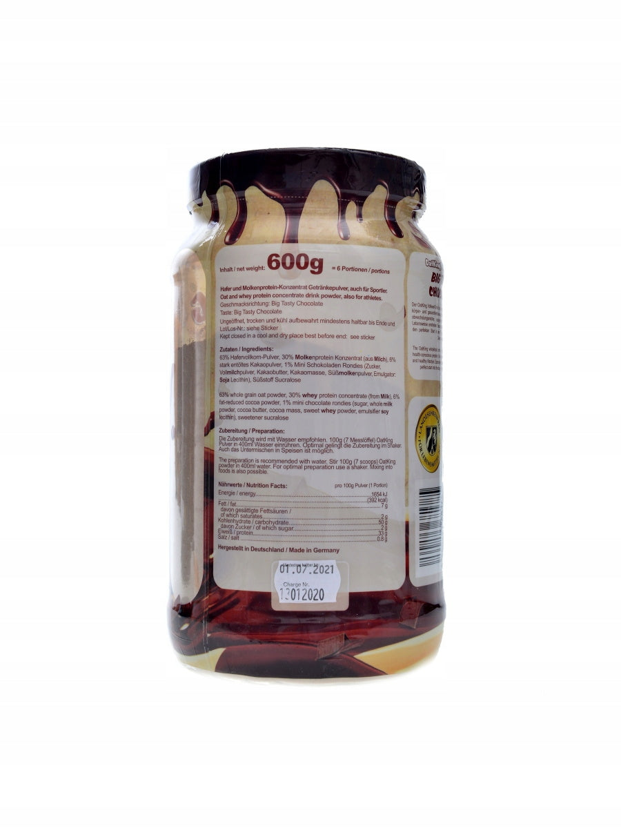 Oat King Proteinový Ovesný Shake s Čokoládovou Příchutí Expiration date at least six months from the date of purchase