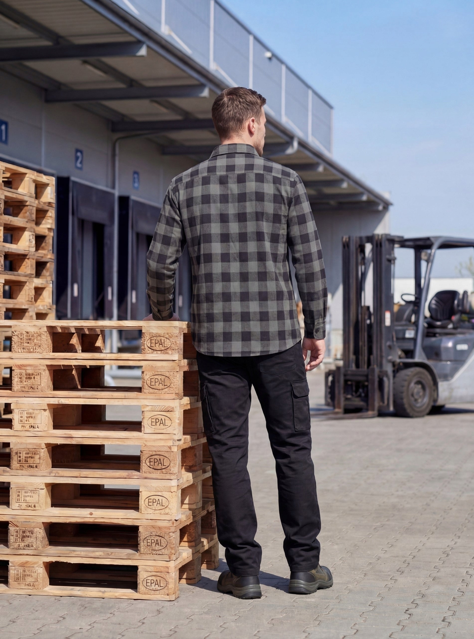 Occupational Health and Safety FLANNEL SHIRT Men's COTTON 100% Grey GRATING For Work Manufacturer code KOSZULA FLANELOWA Robocza BHP24-KF-01-GY-S