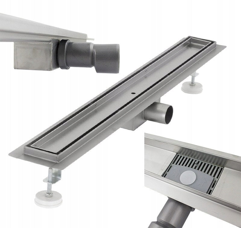 Duschrinne, linear, mit Siphon, 50 cm