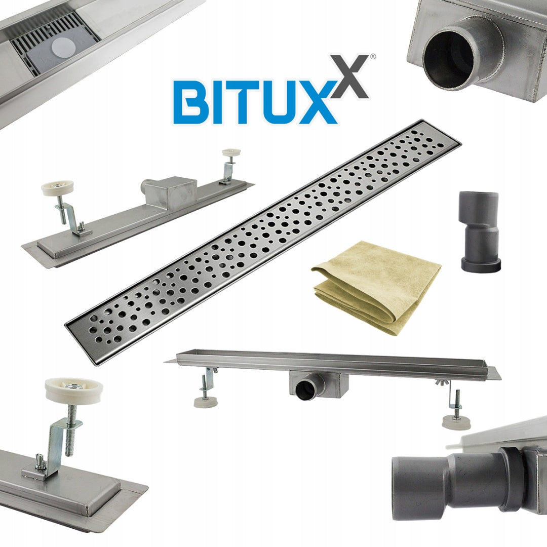 Duschrinne, linear, mit Siphon, 60 cm