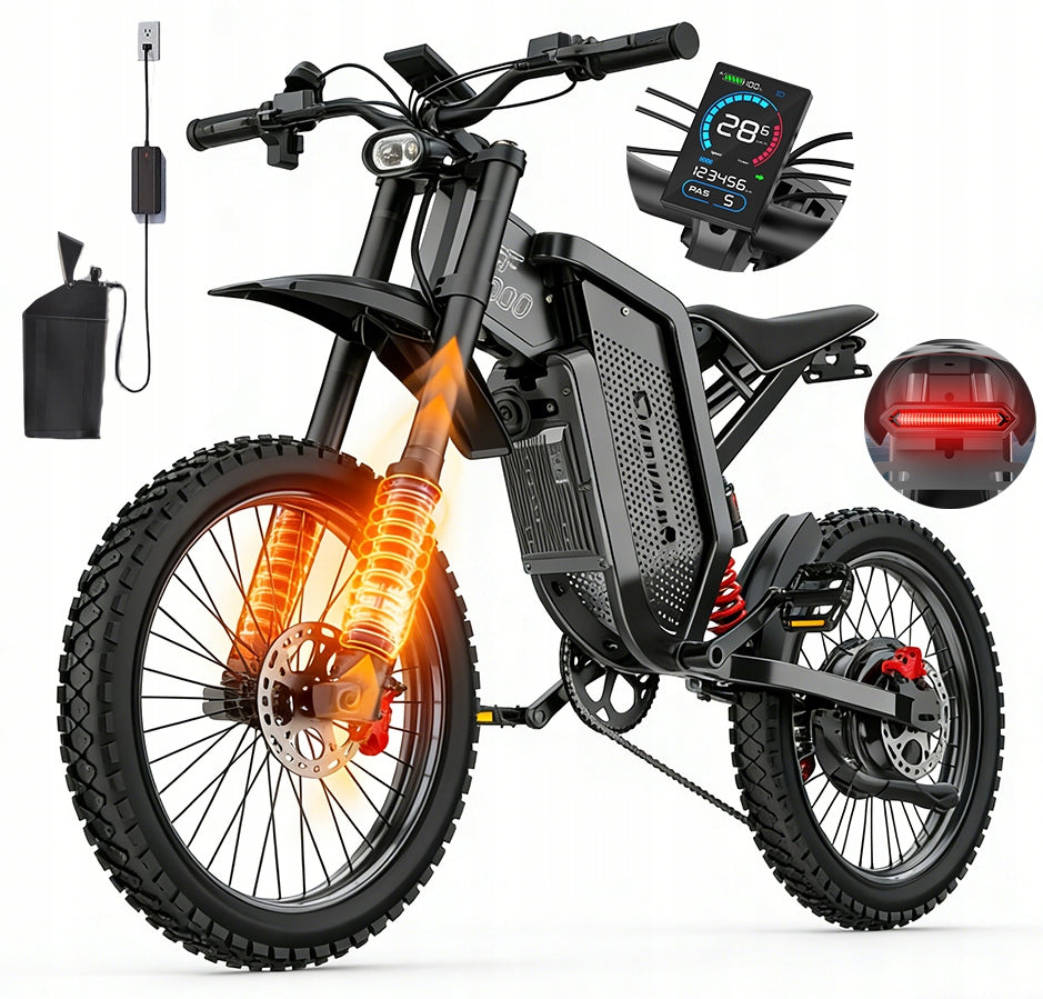 Off-road Electric Vehicle 6000W 60V30AH 75KM/H Shimano Hydraulic PL Manufacturer code Terenowy Pojazd elektryczny Shimano 2026