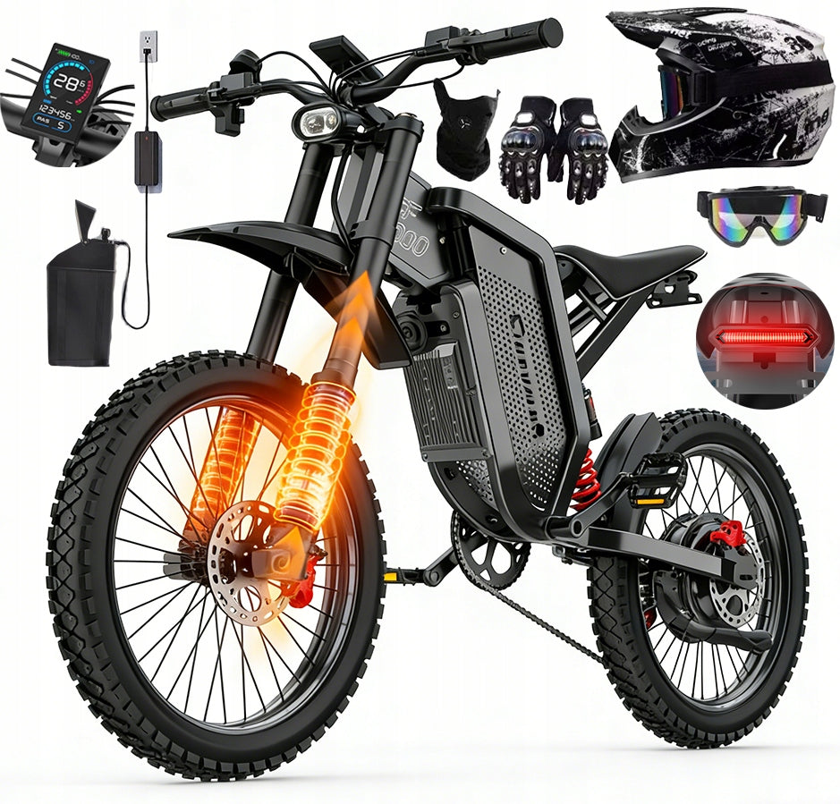 Off-road Electric Vehicle 6000W 60V30AH 75KM/H Shimano Hydraulic PL