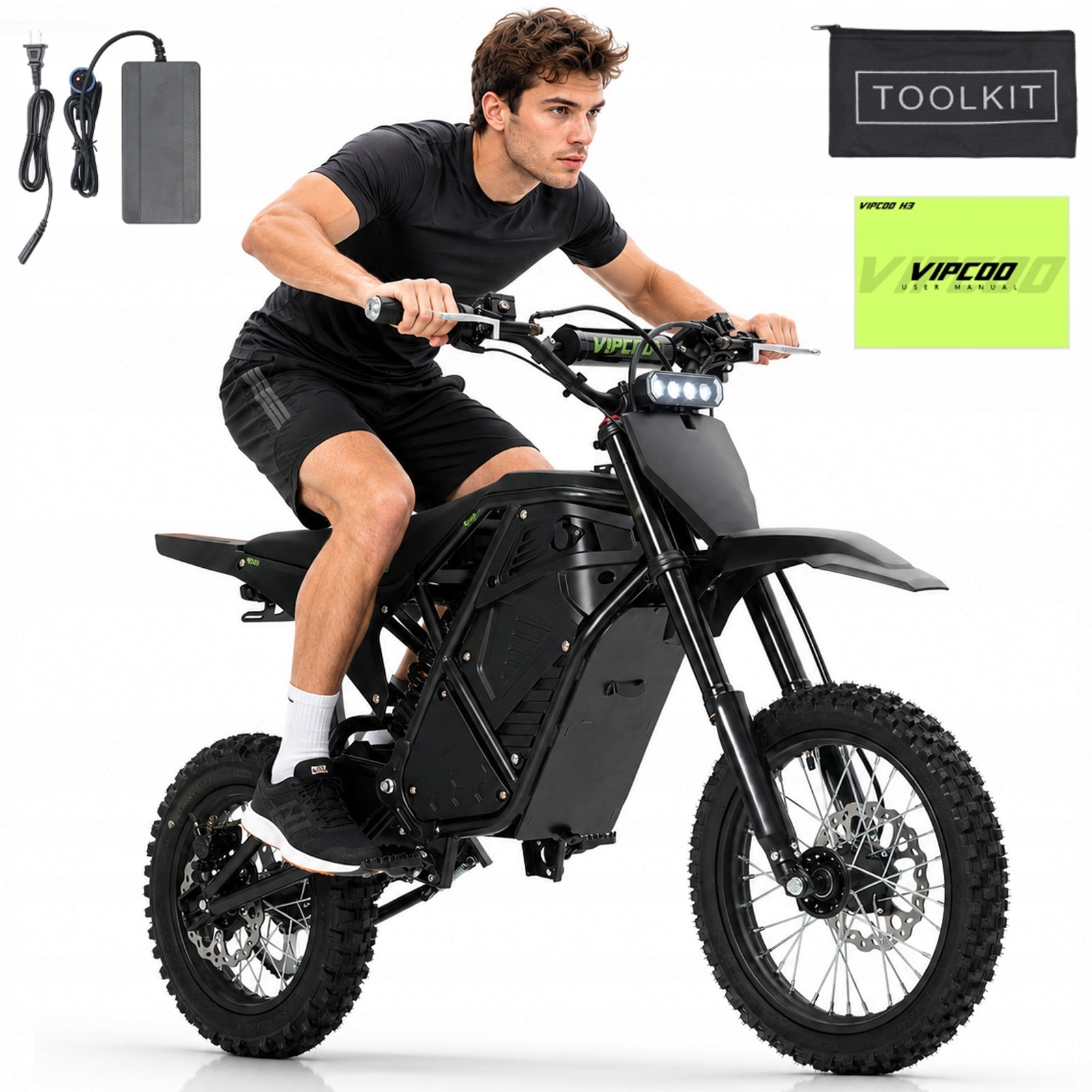 Off-road Electric Vehicle Motorcycles Vipcoo H3 3500W 48V 23AH 63KM/H 70KM