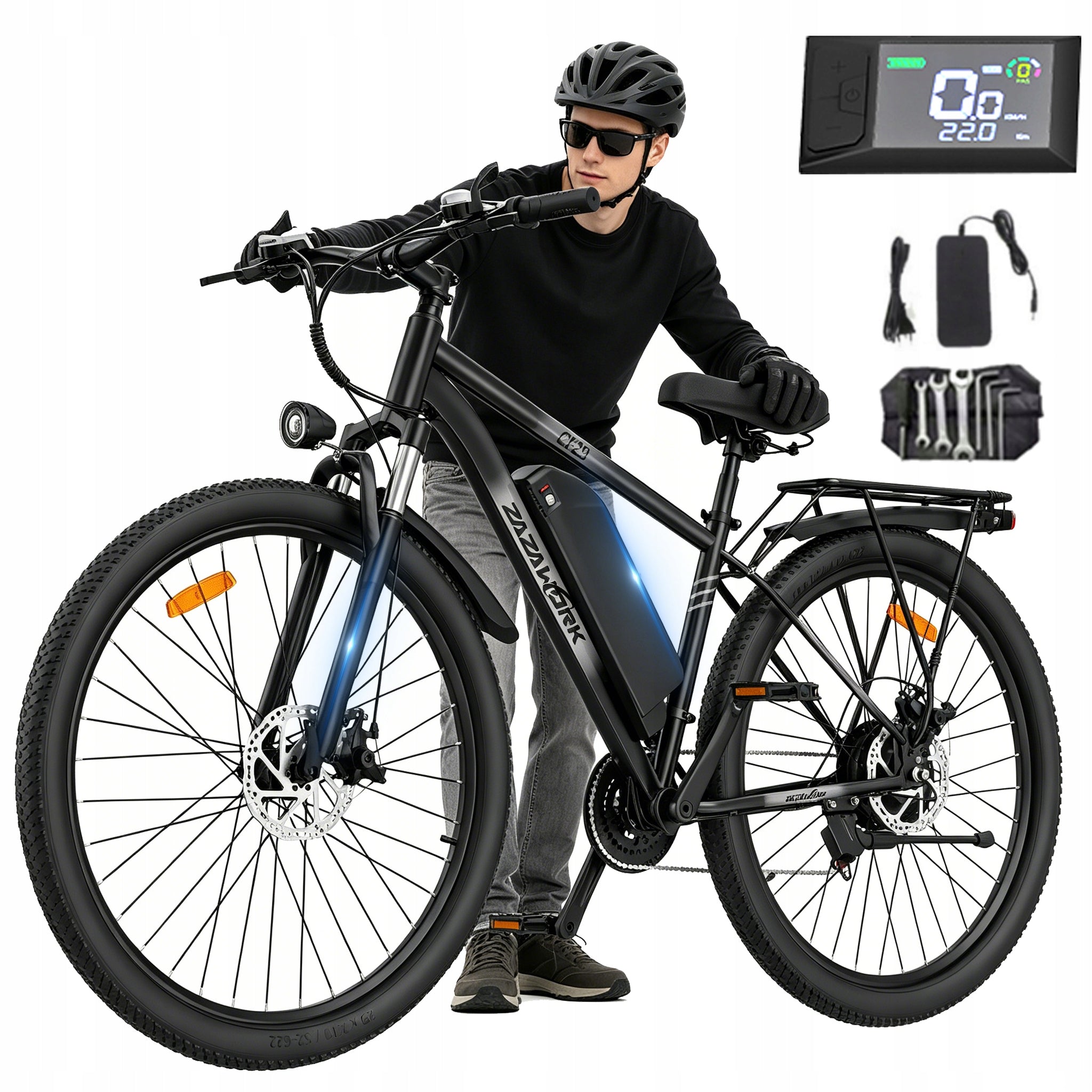Off-road electric bike ZAZAWORK CF29 250W 48V 15AH 100km 29" 21-speed