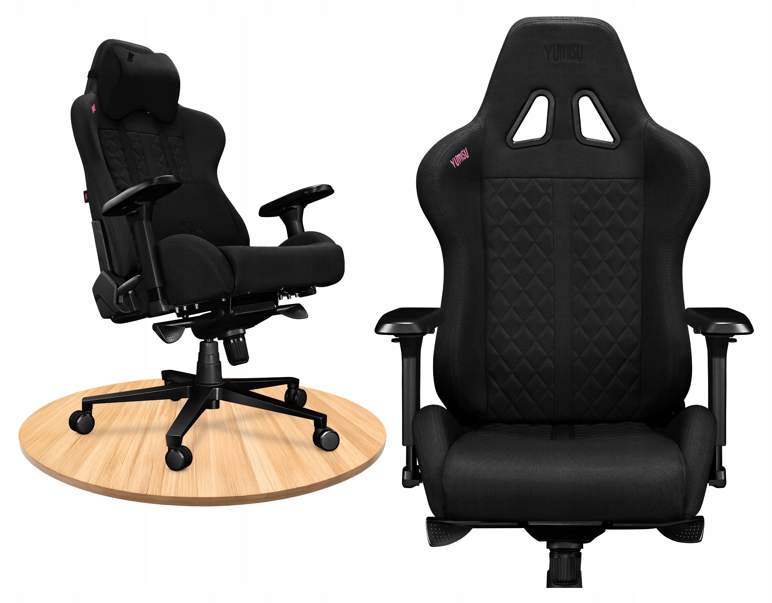 Office Chair Adjustable Swivel Chair for Cabinet Fabric Black 150kg