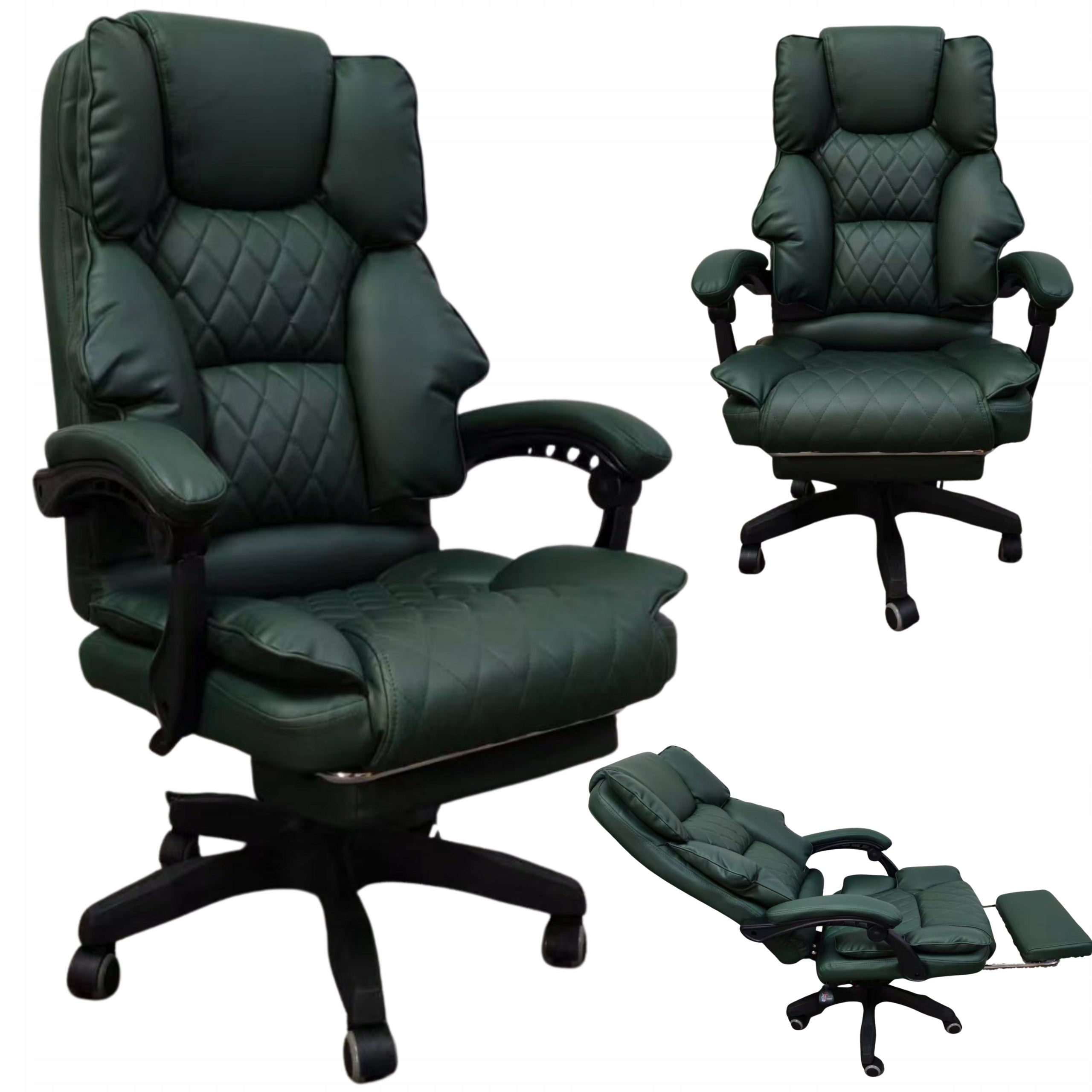 Office Chair Chef Swivel Footrest Work Desk Green