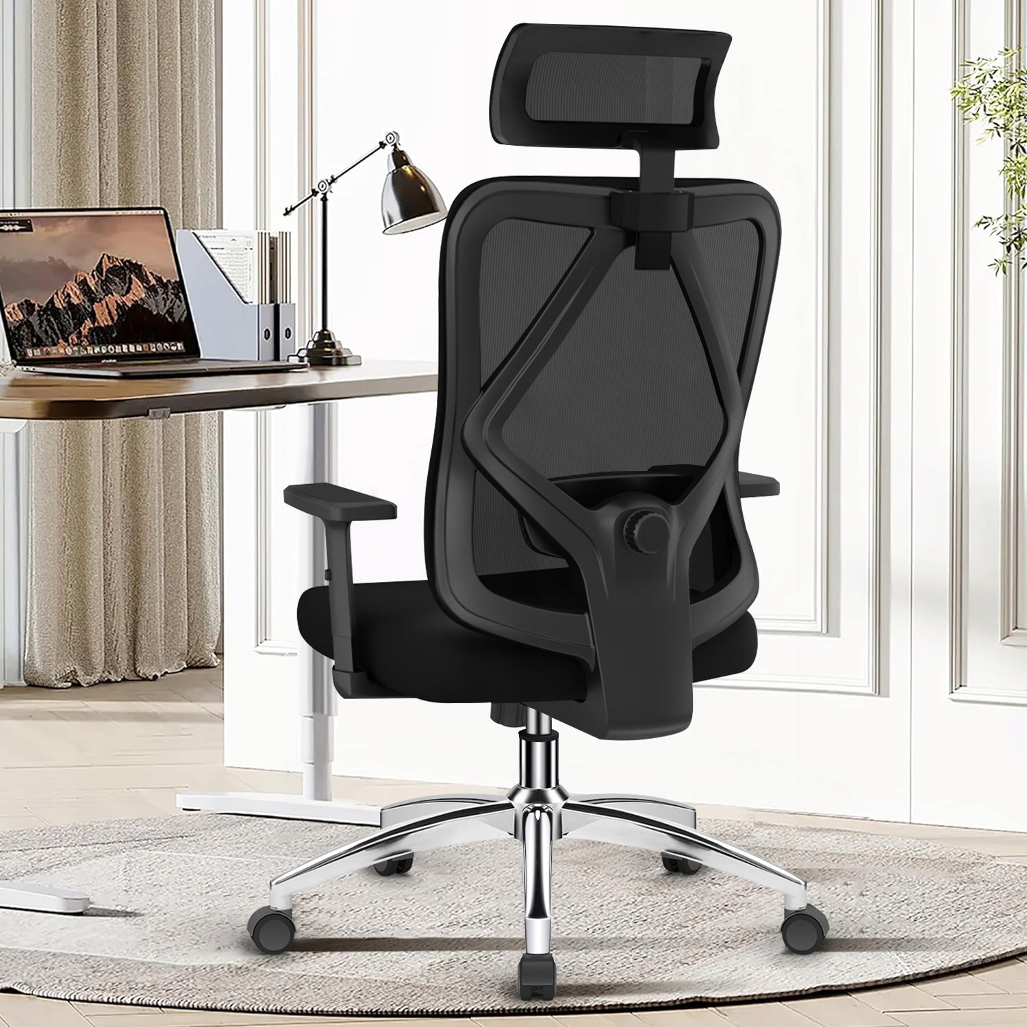 Office Chair Ergonomic Black 3D Lumbar Support Rocking Function 155KG Manufacturer code BGY-AD52