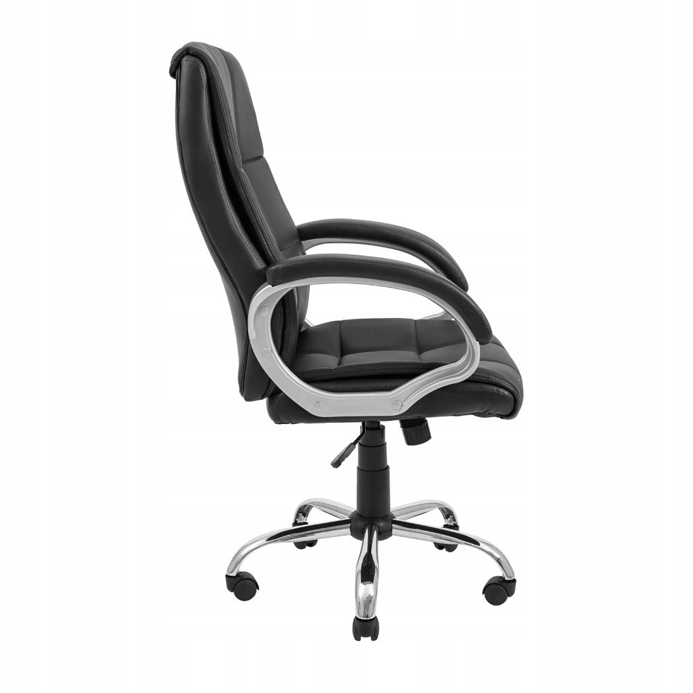 Office Chair Ergonomic RONDI Arizona Tilt Eco Leather Chrome Black Manufacturer code IM0000039