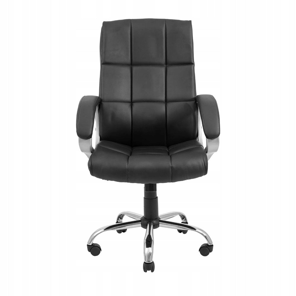 Office Chair Ergonomic RONDI Arizona Tilt Eco Leather Chrome Black Packaging status original