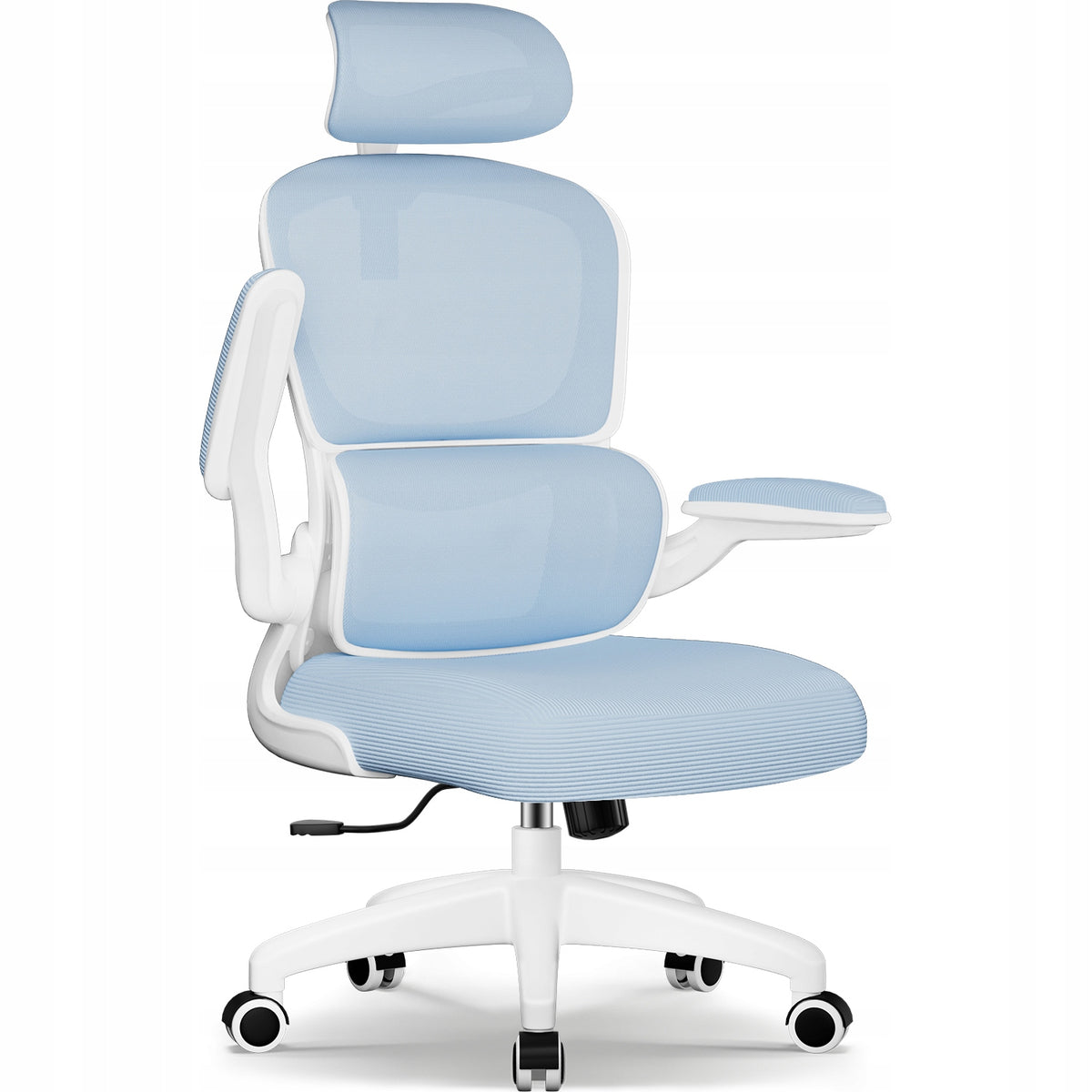 Office Chair Ergonomic Swivel Chair Adjustable Headrest Blue 150KG