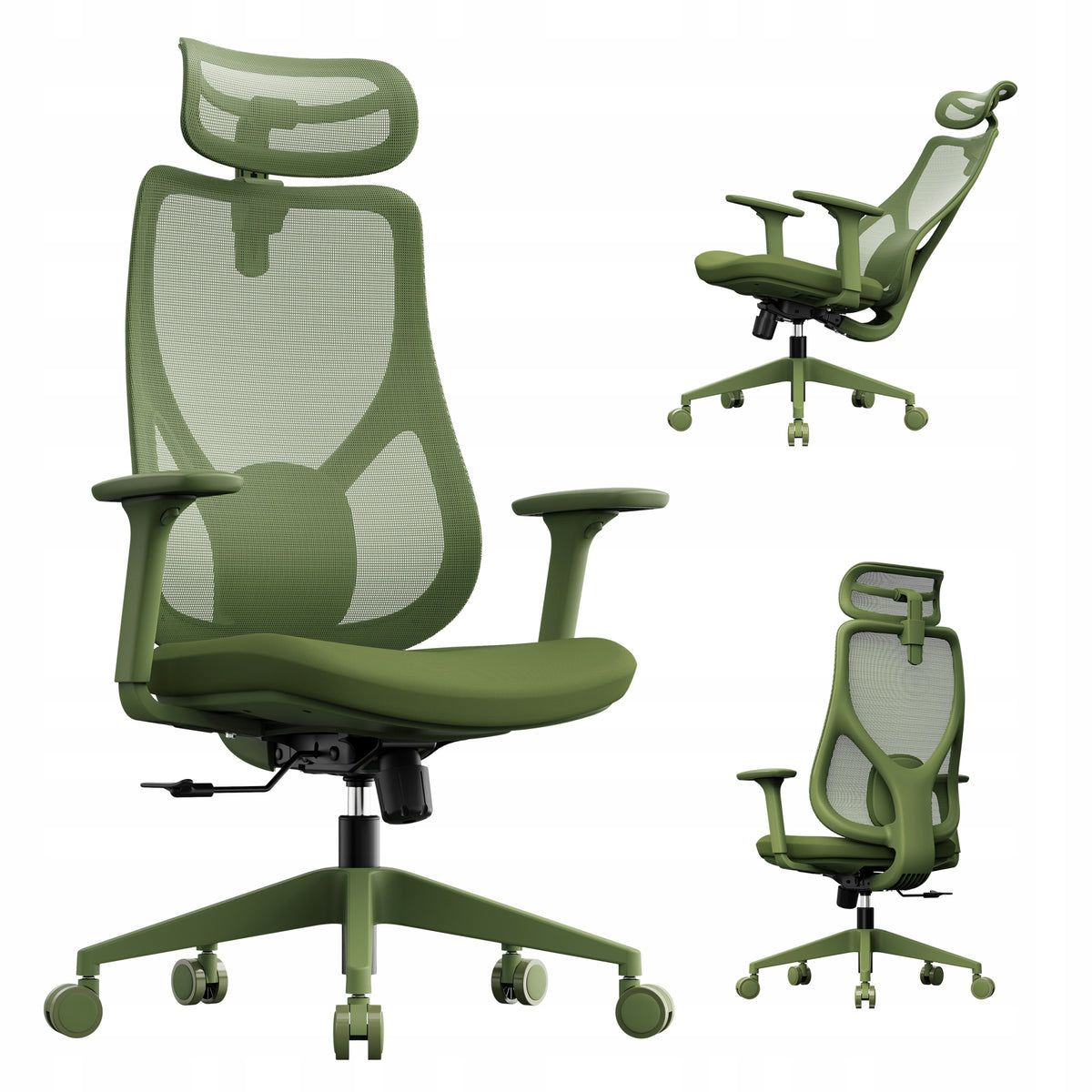 Office Chair Ergonomic Swivel Chair Material Green Sense7 Moyo