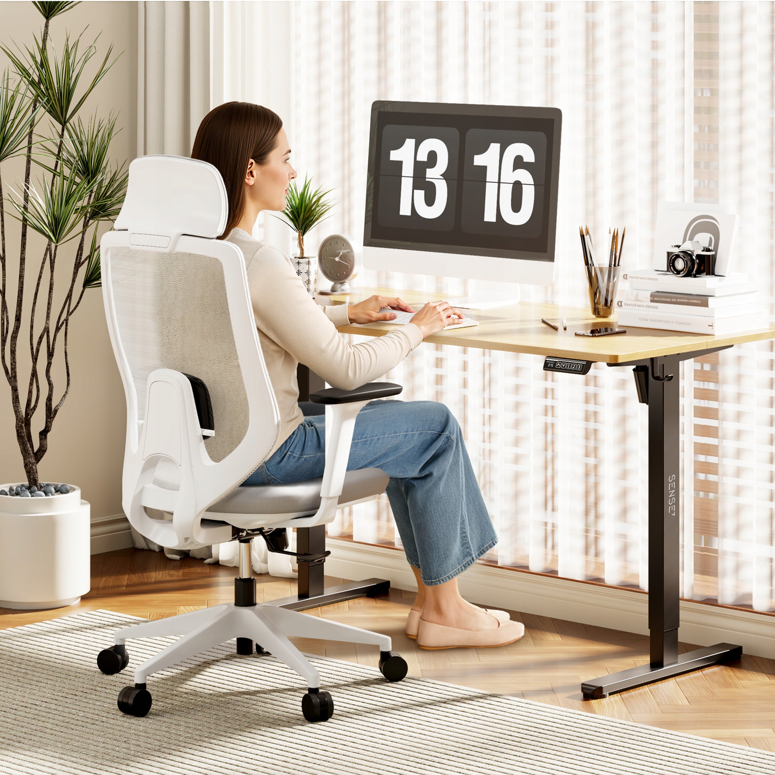 Office Chair Ergonomic Swivel Chair Material Grey Sense7 Nakai Packaging status original