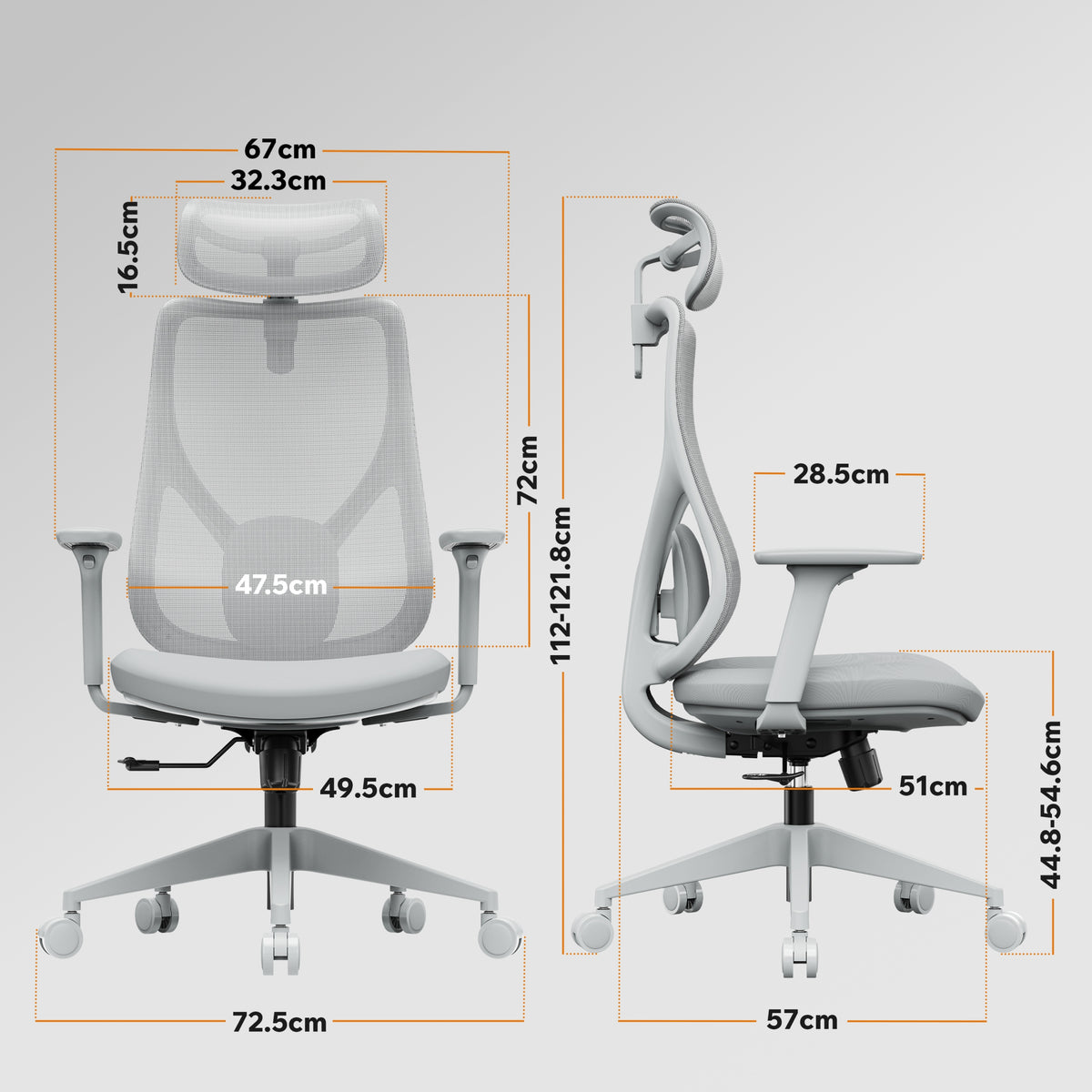 Office Chair Ergonomic Swivel Chair Material Health and Safety - Sense7 Moyo Medical device no