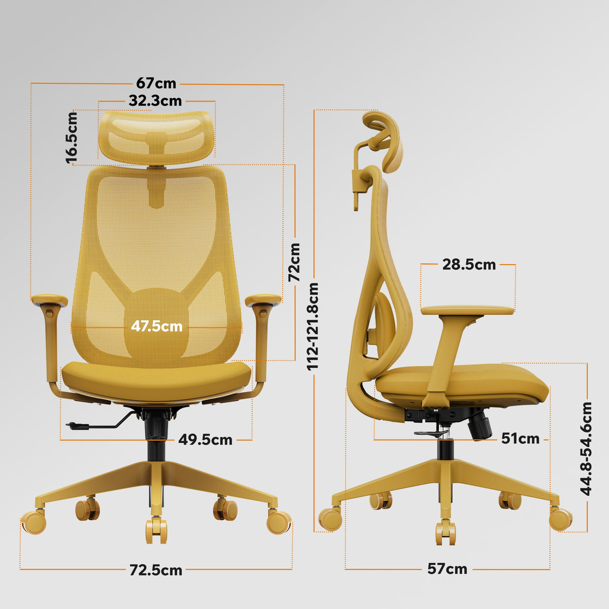 Office Chair Ergonomic Swivel Chair Material Yellow Sense7 Moyo Manufacturer code 15326539