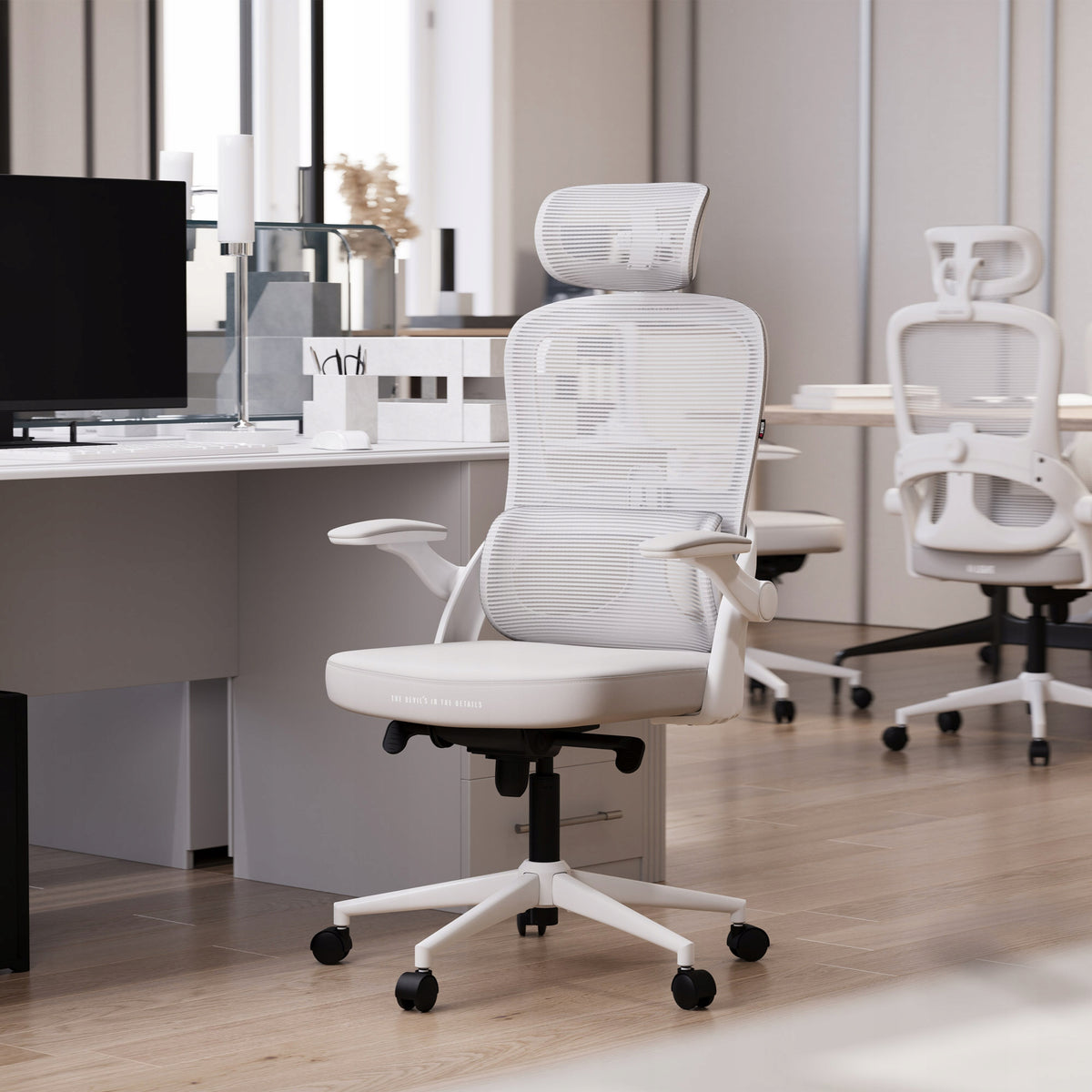 Office Chair Ergonomic Swivel Comfortable DIABLO V-Light White -Grey Manufacturer code 1607