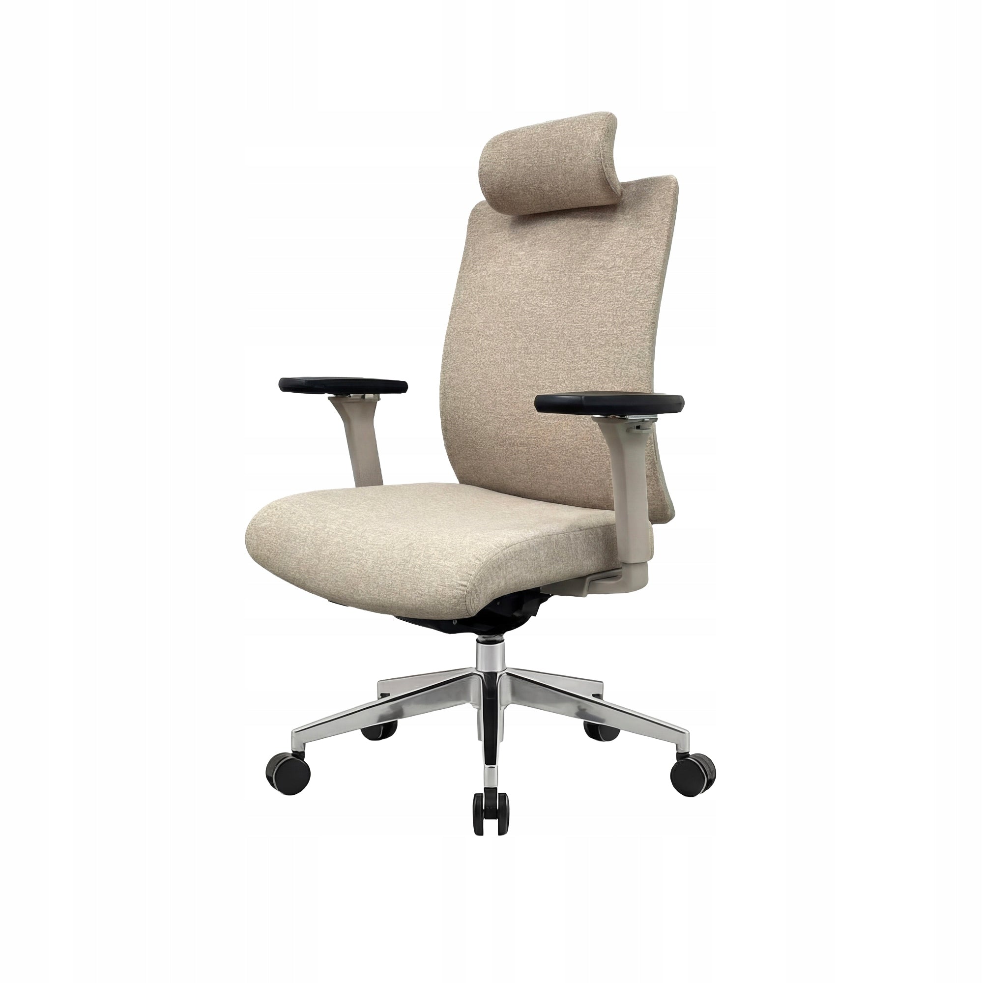 Office Chair Ergonomic Swivel Fabric Light JAN NOWAK VECTOR Beige