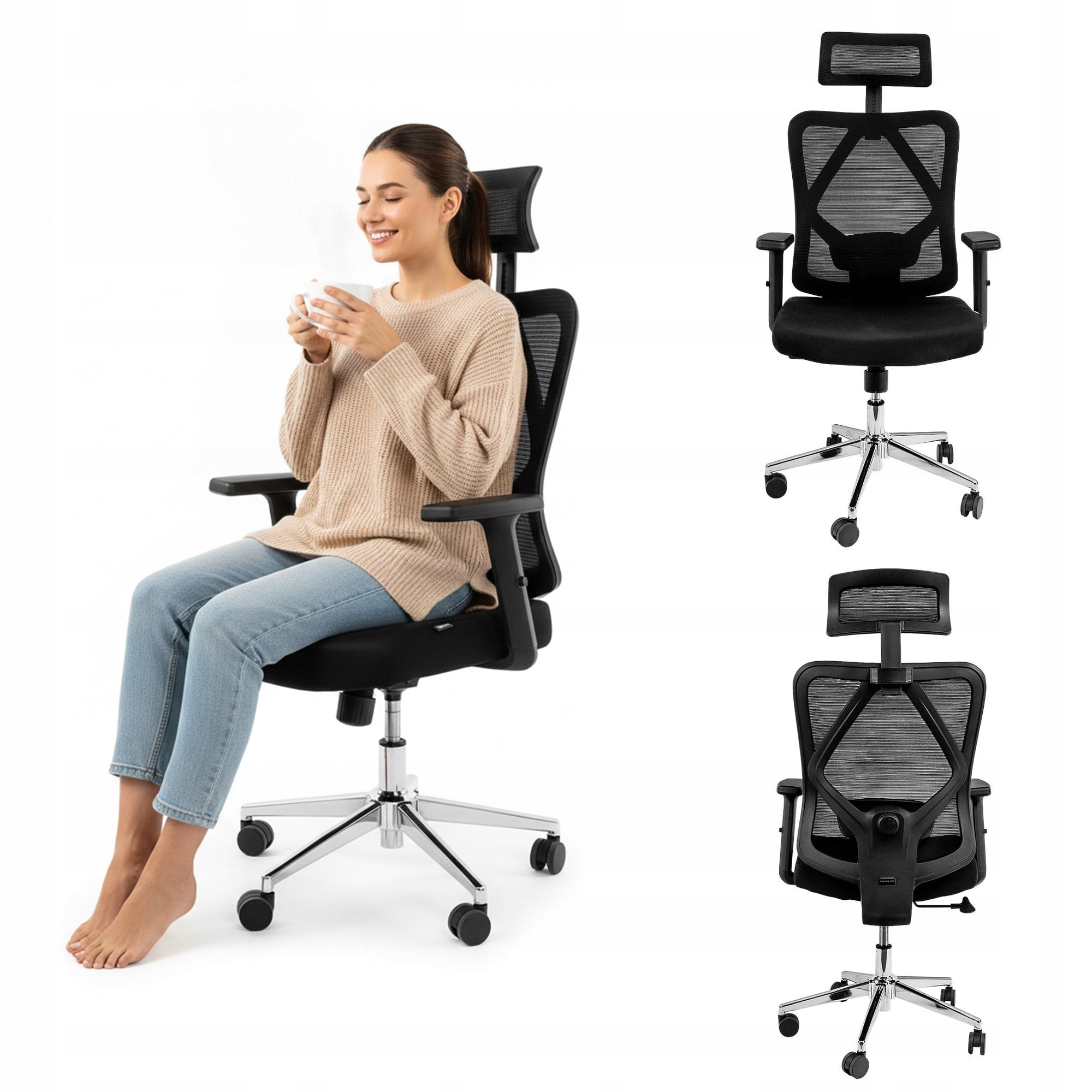 Office Chair FURVERO Swivel Ergonomic Adjustable Eclipse