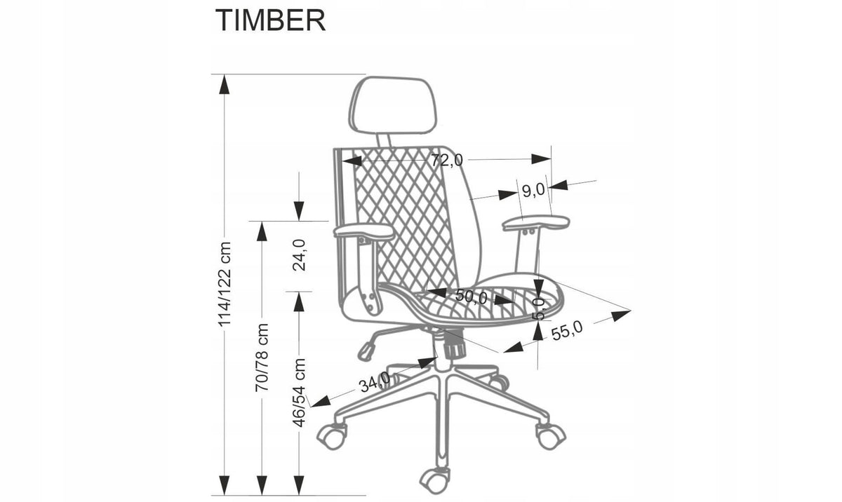 Office Chair Faux Leather Upholstered Office Chair for Desk Beige TIMBER Furniture depth 68 cm