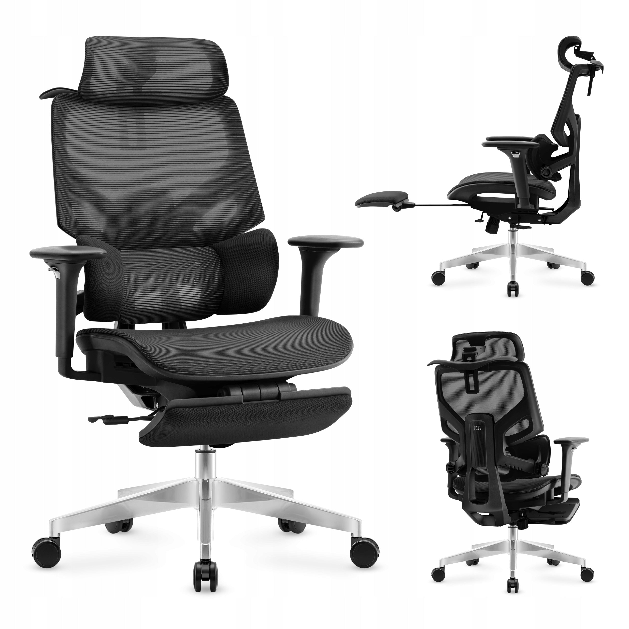 Office Chair Footrest Ergonomic Adjustable Rotating Material MESH