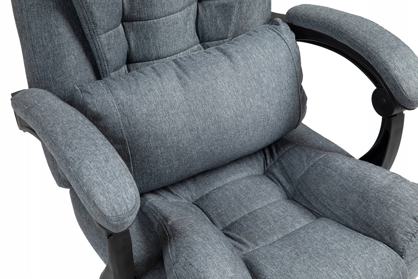 Office Chair Grey with Footrest Comfortable Fabric Adjustable Grey NBR011 Brand Giosedio