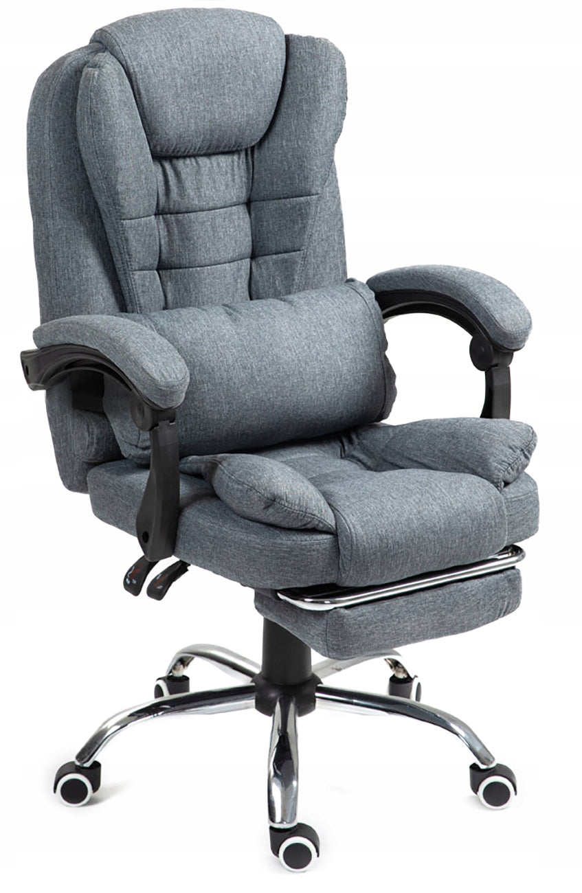 Office Chair Grey with Footrest Comfortable Fabric Adjustable Grey NBR011 Manufacturer code NBR011