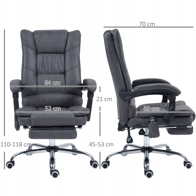 Office Chair Height Adjustable 64 x 70 x 118 cm Polyester DARK GREY Brand no brand