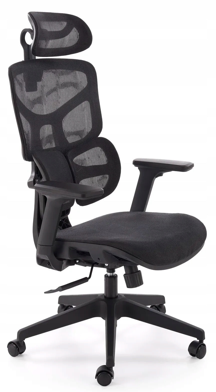 Office Chair MACAR Black Ergonomic Multiblock Mesh Halmar