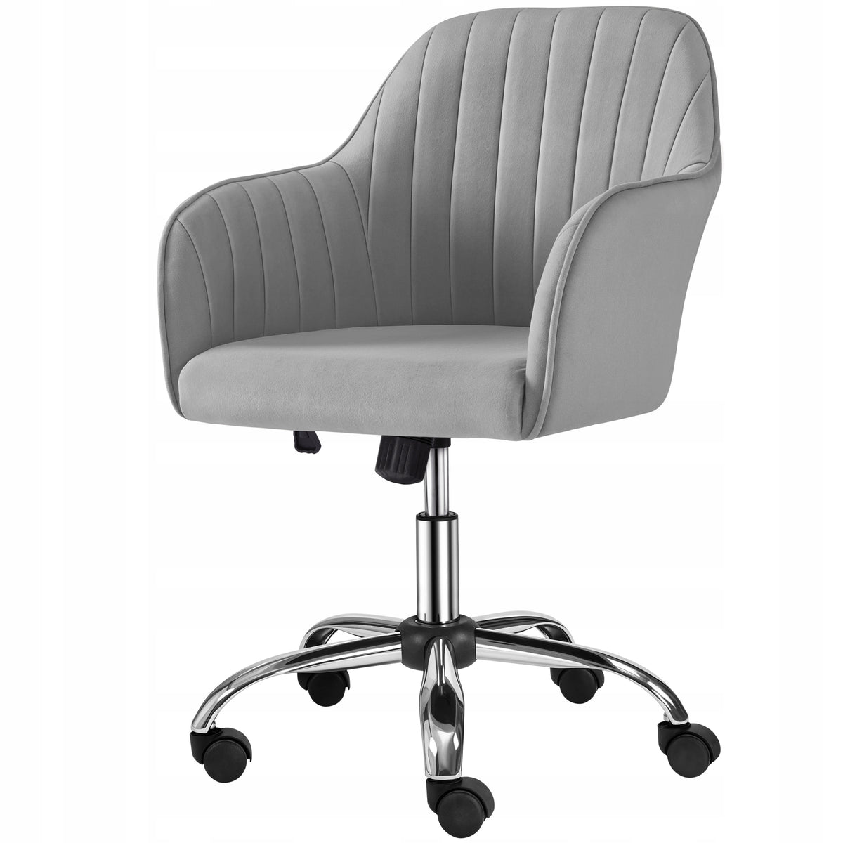 Office Chair Medium with Backrest, Swivel 360°, on Wheels, Light Grey Packaging status original