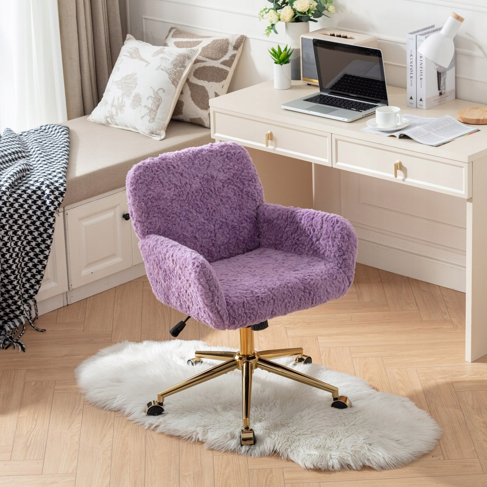 Office Chair Metal 360 Swivel Ergonomic 61x60x90 cm Home Office