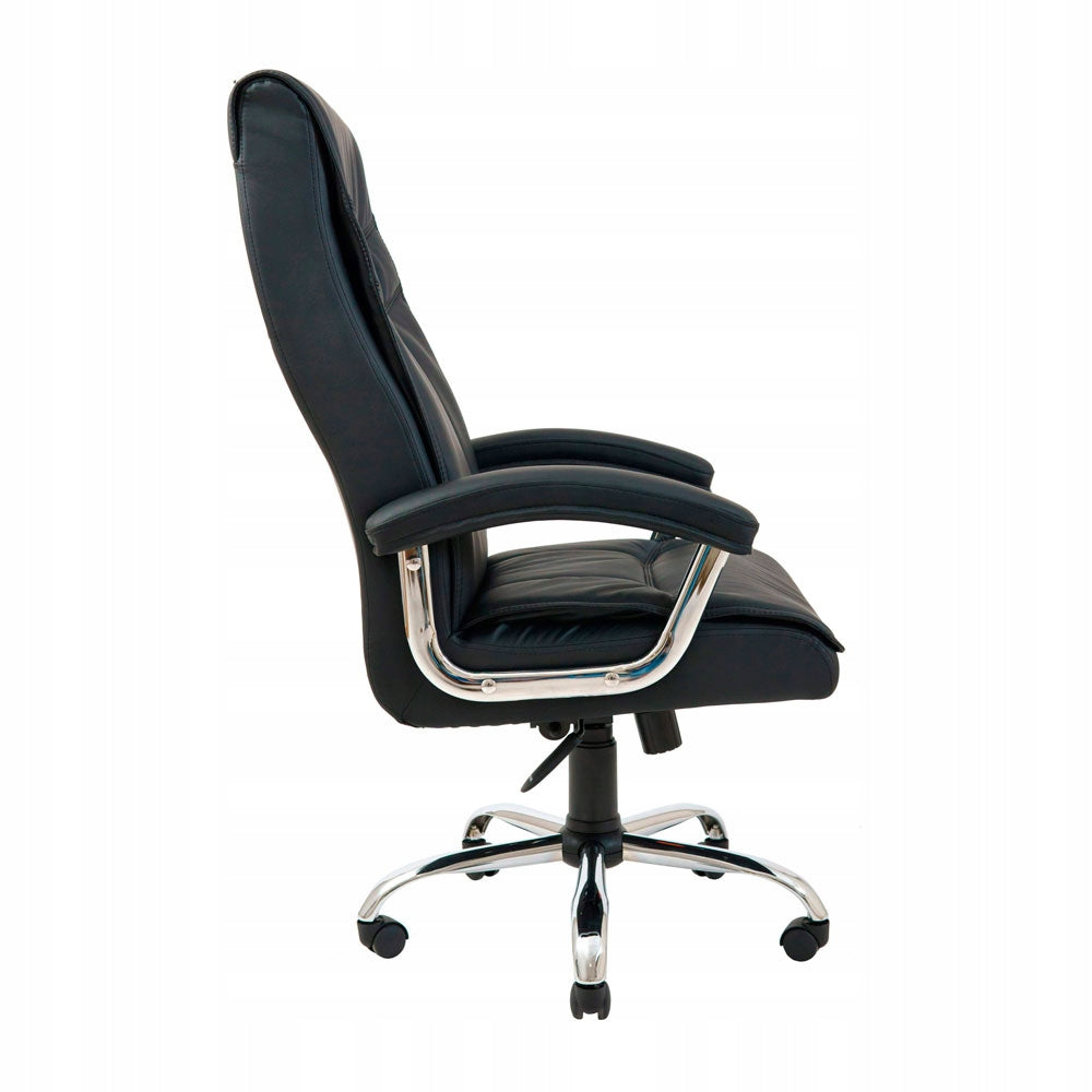 Office Chair RONDI Burgas Tilt Eco Leather Chrome Black Ergonomic Manufacturer code R00000044722