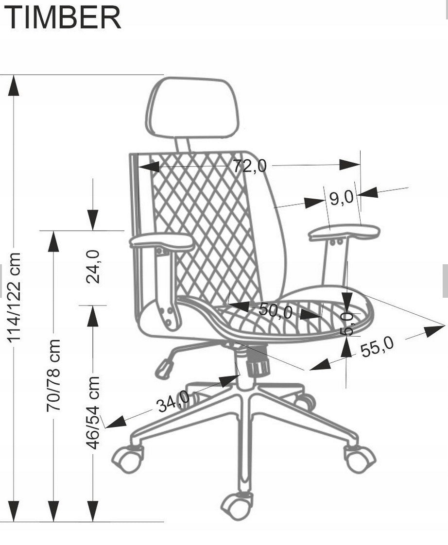 Office Chair Rotary TIMBER Wood Bent Walnut Black Halmar Manufacturer code V-CH-TIMBER-FOT-CZARNY