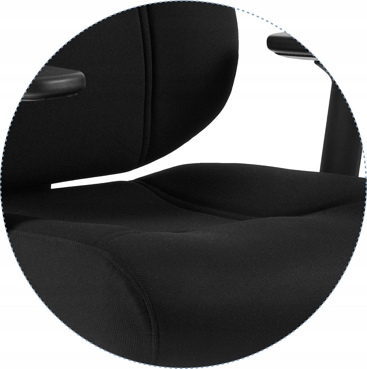 Office Chair SAGA Black Swivel Fabric Ergonomic High Wide 150k Medical device no