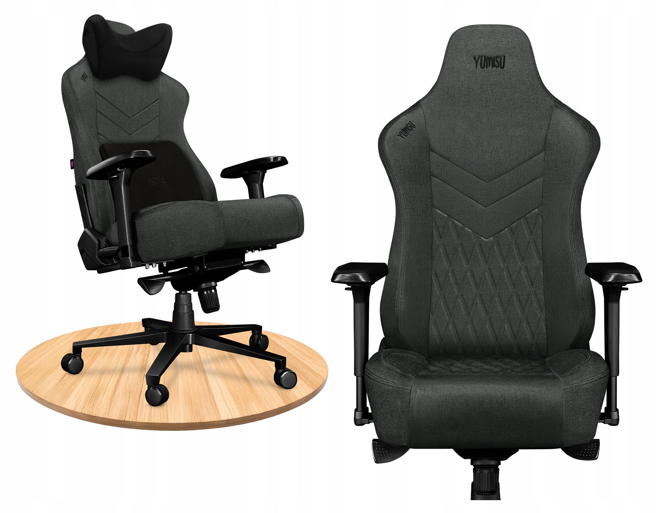 Office Chair SWIVEL Cabinet Chair Adjustable Material Grey 150kg