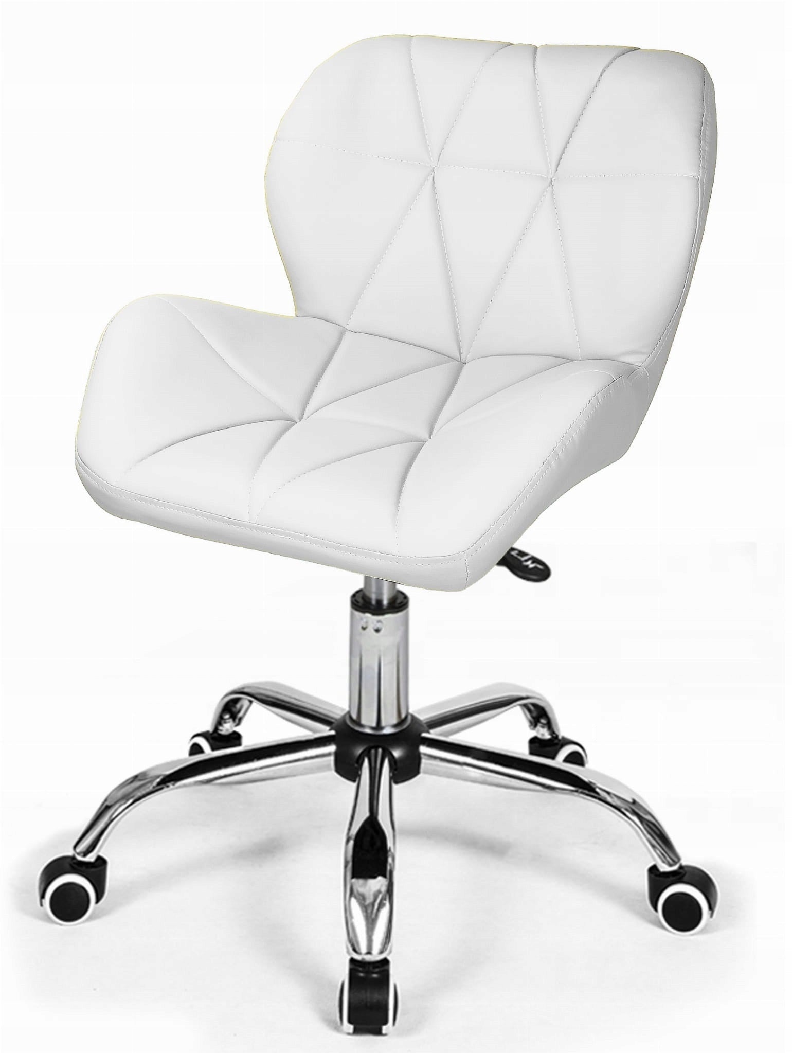Office Chair SWIVEL Stylish LEATHER WHITE EAN (GTIN) 6900066133213