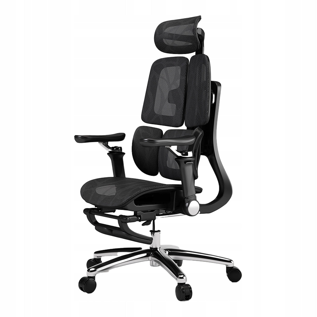 Office Chair Swivel Adjustable Rocking Mesh Black Spacetronik