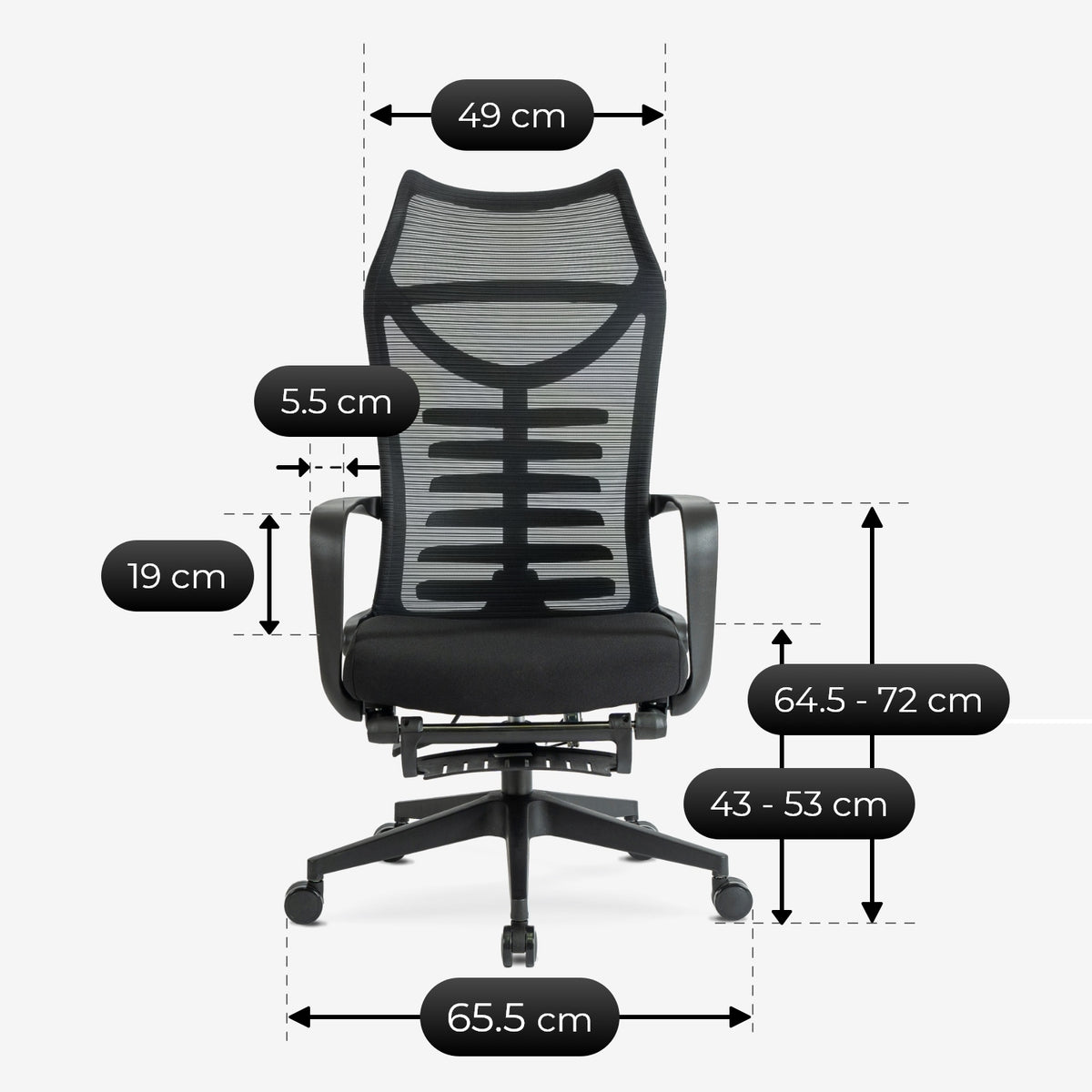 Office Chair Swivel Chair Ergonomic Black ACTON Packaging status original