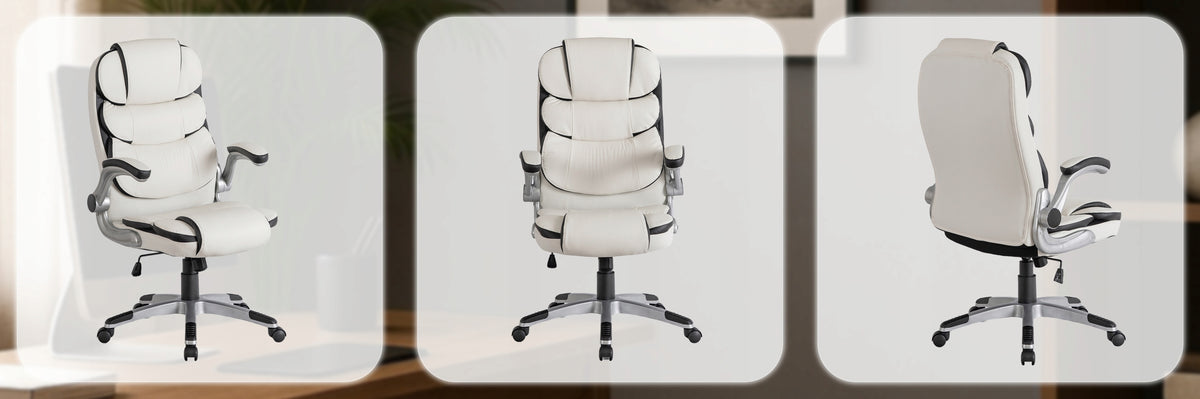 Office Chair Swivel Desk Chair Ergonomic White LIVERPOOL Packaging status original