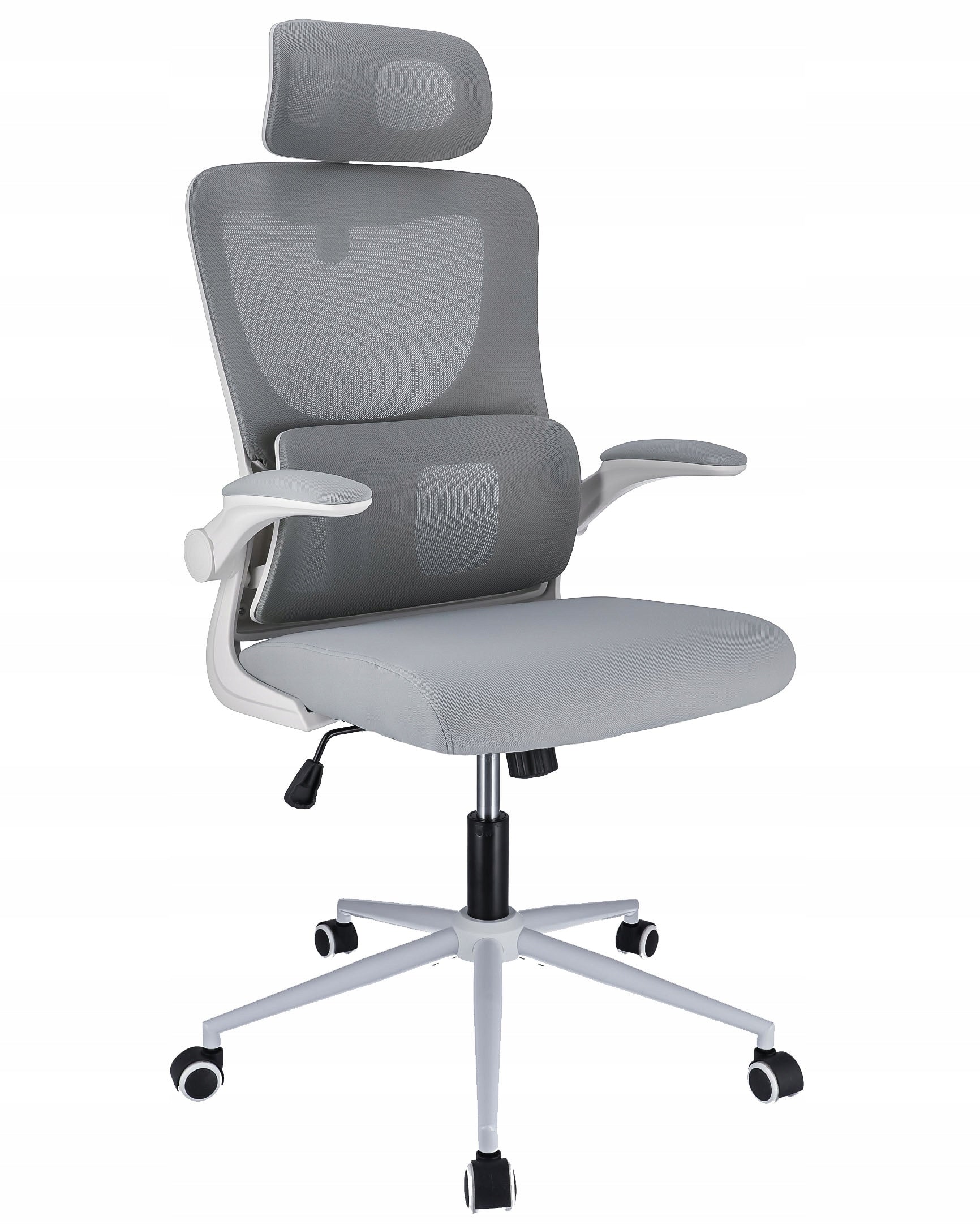 Office Chair Swivel Ergonomic Adjustable Headrest Armrests Grey Medical device no
