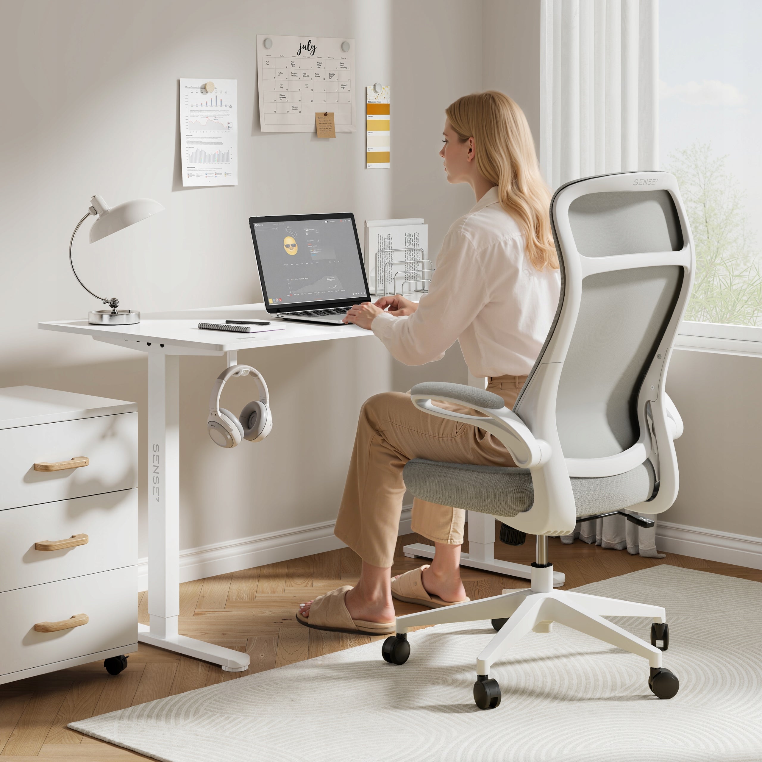 Office Chair Swivel Ergonomic Chair Material White Sense7 REVO EAN (GTIN) 5902659848147