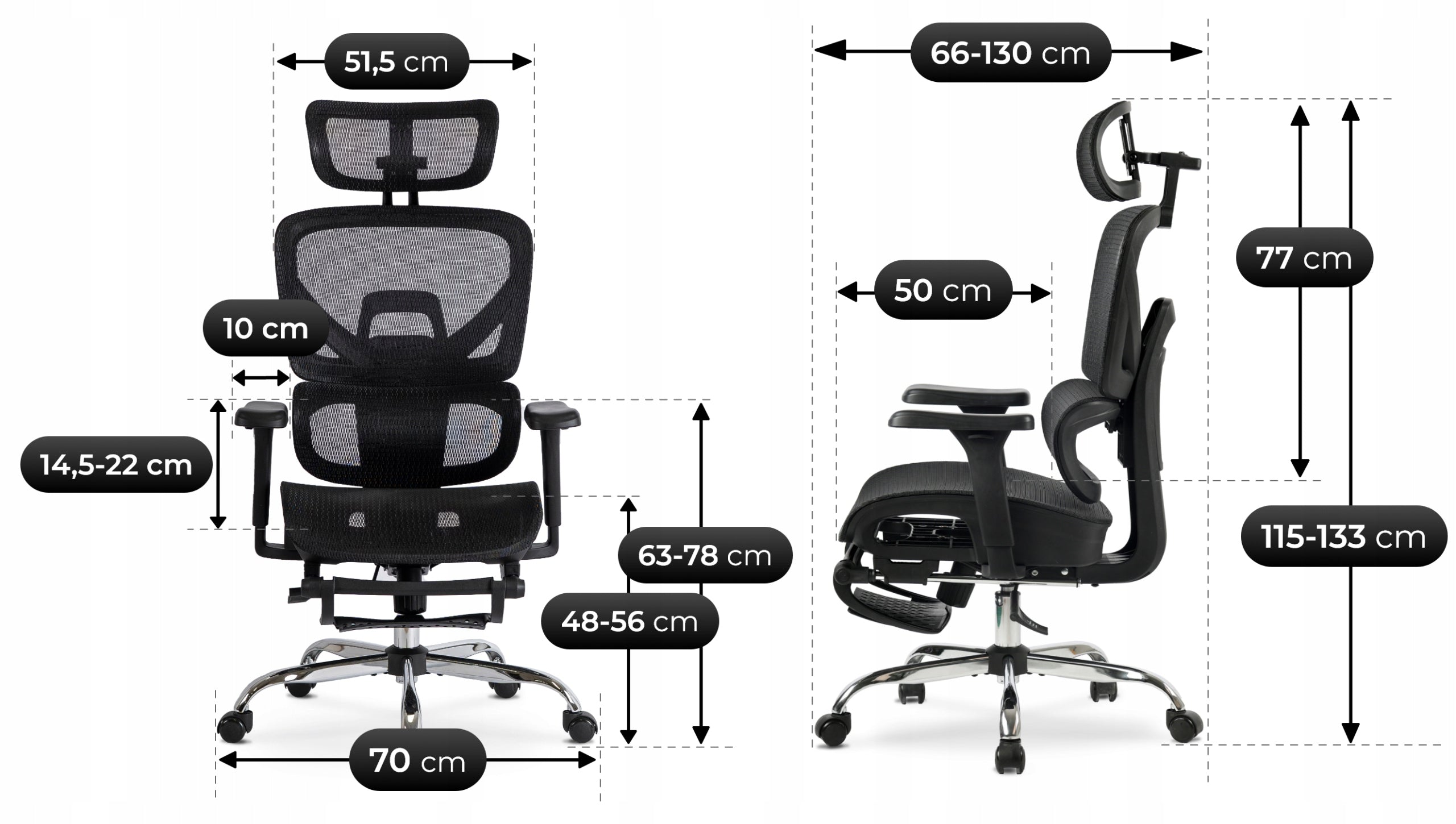 Office Chair Swivel Ergonomic Computer Desk Chair Black CAIRO Medical device no