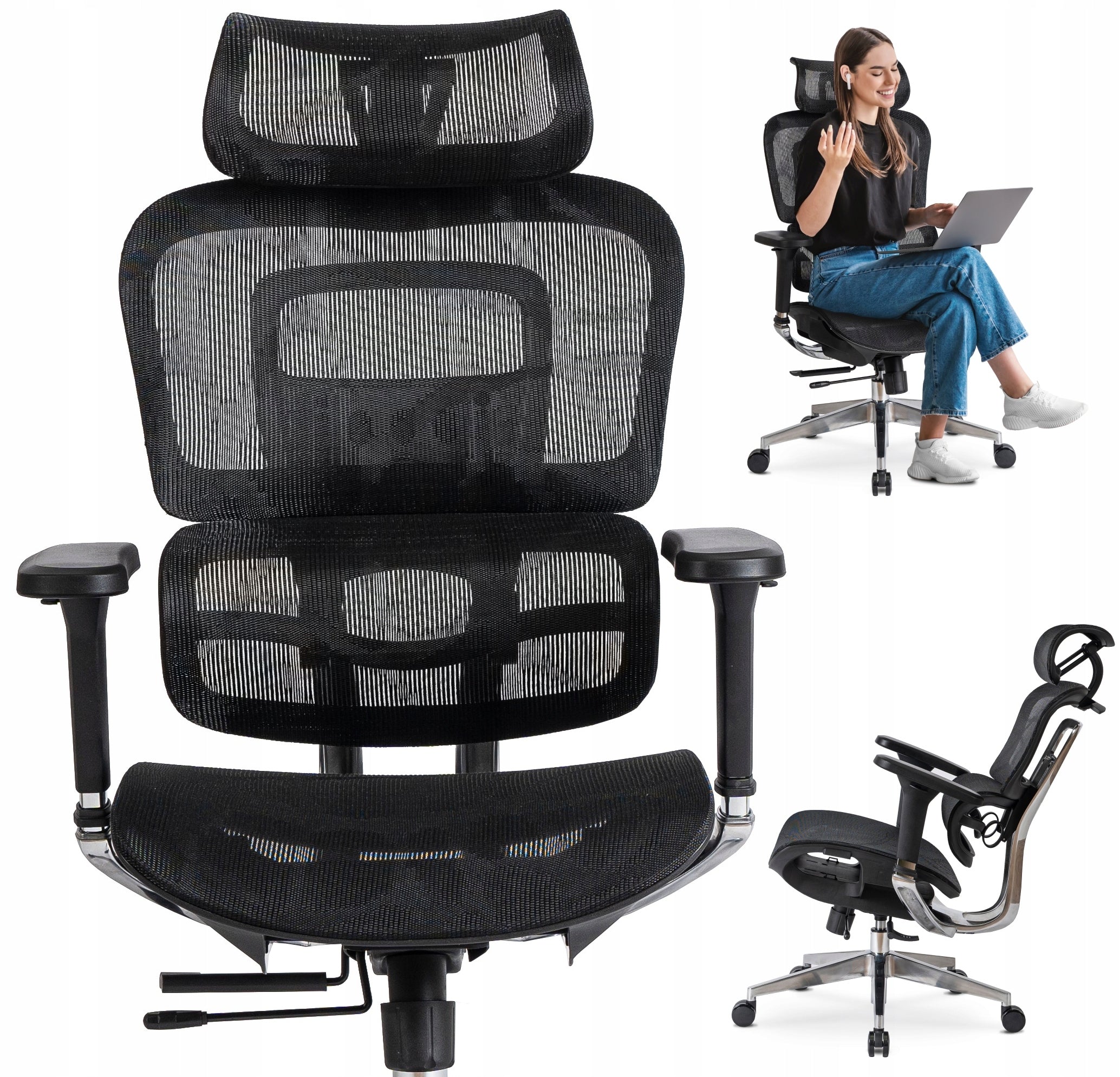 Office Chair Swivel Ergonomic Computer Desk Chair Black NINO