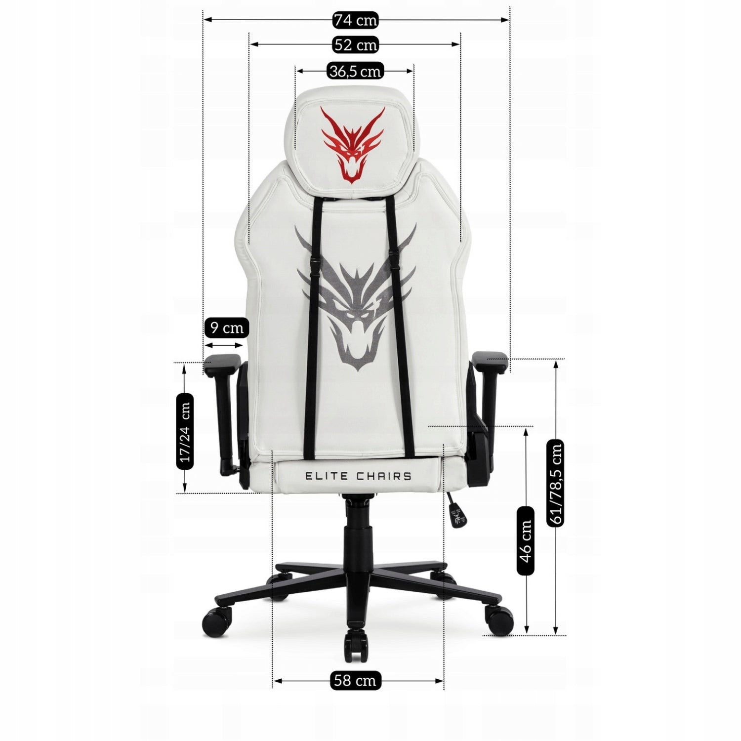 Office Chair Swivel Ergonomic Computer Desk Chair White NEXON Manufacturer code Fotel dla Gracza Krzesło Gamingowe Białe