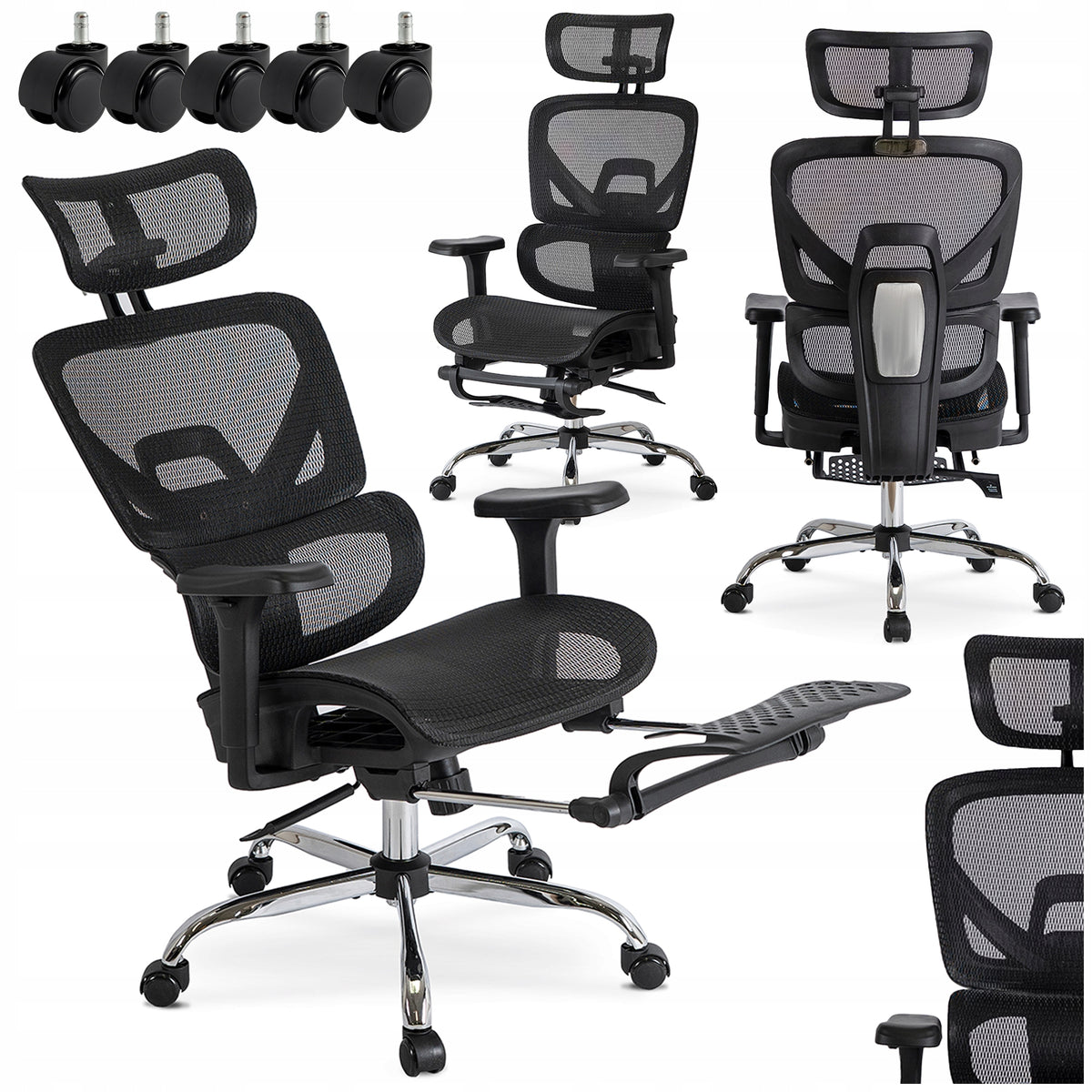 Office Chair Swivel Ergonomic Desk Chair Black CAIRO