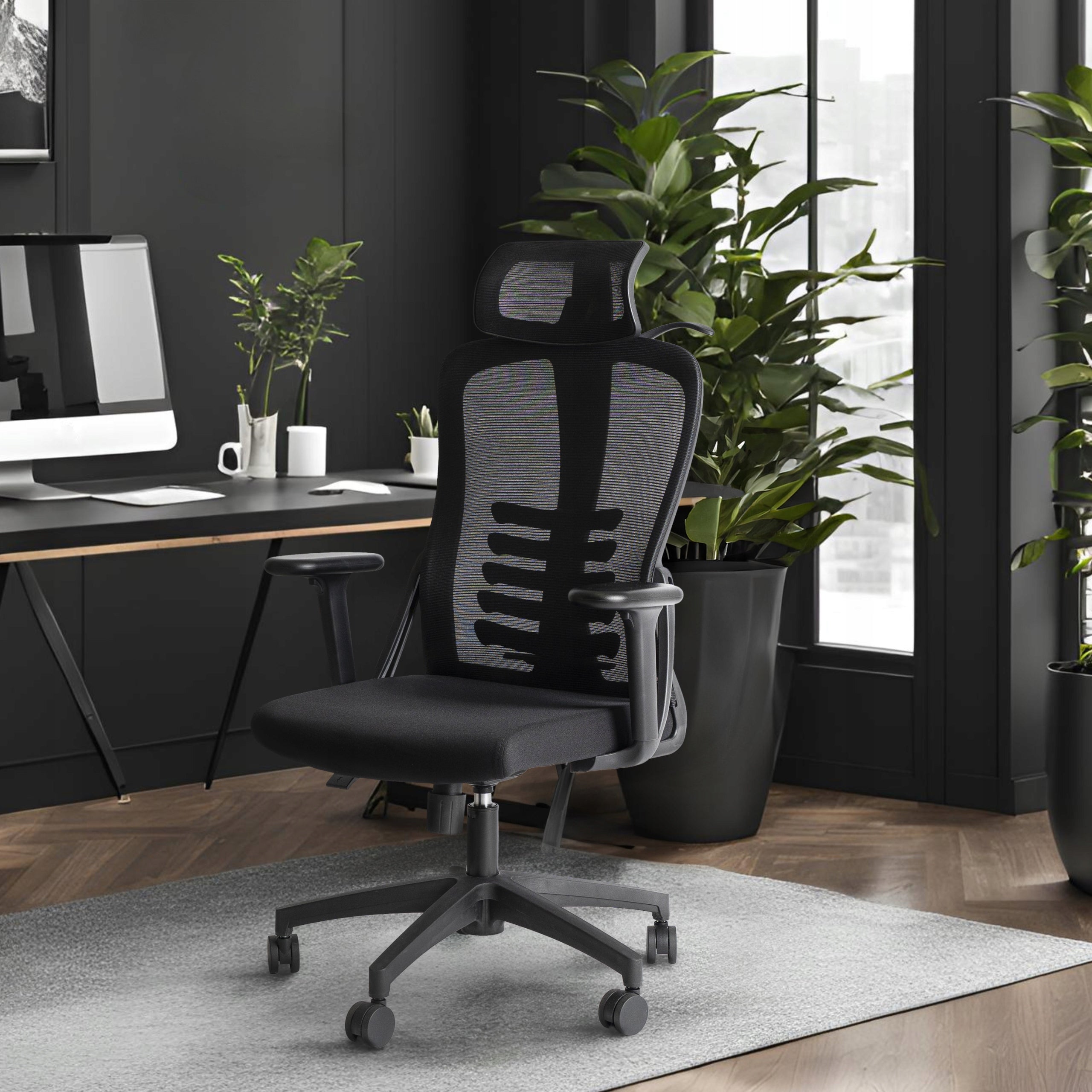 Office Chair Swivel Ergonomic Desk Chair Black JULIET Packaging status original