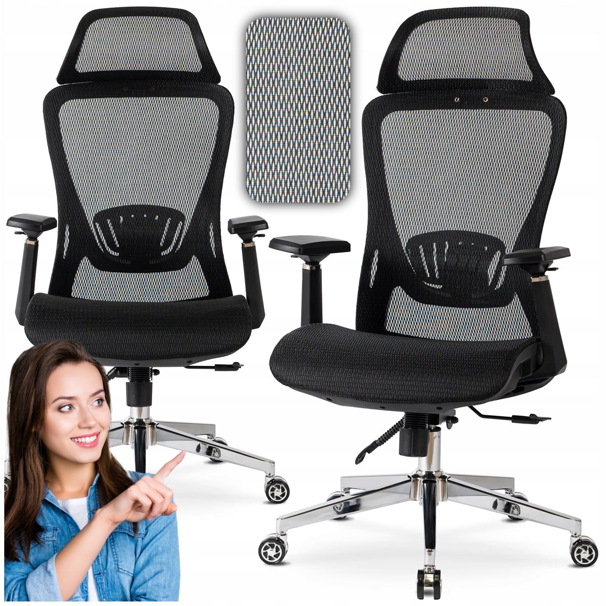 Office Chair Swivel Ergonomic Desk Chair Black LITOS