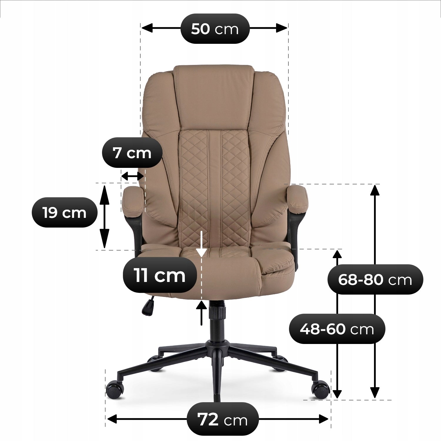 Office Chair Swivel Ergonomic Desk Chair Computer Beige PHONIX Medical device no
